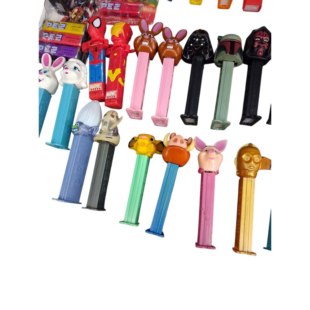 Large 50+ PEZ Dispenser Lot Disney Star Wars Lion King Nemo Marvel Vintage Mix - Picture 11 of 16